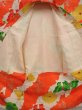 Photo8: 6520T06z420 Vintage Japanese Kimono Silk Girl's  Butterfly Tomato red (8)