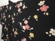 Photo2: 6520T07z470 Vintage Japanese Kimono Silk HAORI Sakura Black (2)
