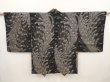 Photo3: 6520T09z590 Vintage Japanese Kimono Silk HAORI Peacock feather Black (3)