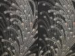 Photo5: 6520T09z590 Vintage Japanese Kimono Silk HAORI Peacock feather Black (5)