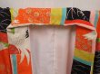Photo5: 6520T11z850 Vintage Japanese Kimono Silk Girl's  Phoenix Tomato red (5)