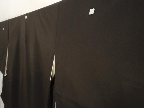 Photo2: 6520T12z1600 Vintage Japanese Kimono Silk TOMESODE Princess Black (2)