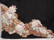 Photo5: 6520T13z1190  Japanese Kimono Silk TOMESODE Peony Black (5)