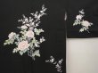 Photo3: 6521T01z610 Vintage Japanese Kimono Silk HAORI Peony Black (3)