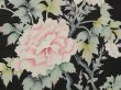 Photo4: 6521T01z610 Vintage Japanese Kimono Silk HAORI Peony Black (4)