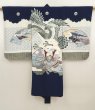Photo1: 6521T02z370 Vintage Japanese Kimono Synthetic Boy's  Hawk Dark navy (1)