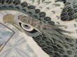 Photo4: 6521T02z370 Vintage Japanese Kimono Synthetic Boy's  Hawk Dark navy (4)