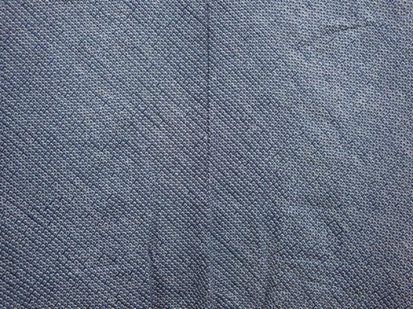 Photo3: 6521T05z400 Vintage Japanese Kimono Silk SHIBORI HAORI  Steel blue (3)