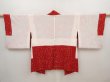 Photo6: 6521T07z550 Vintage Japanese Kimono Silk HAORI  Dark red (6)