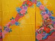 Photo3: 6521T08z570  Japanese Kimono Synthetic Girl's  Royal cart Dark yellow (3)