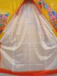 Photo7: 6521T08z570  Japanese Kimono Synthetic Girl's  Royal cart Dark yellow (7)