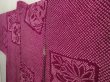 Photo2: 6521T09z480 Vintage Japanese Kimono Silk SHIBORI HAORI Flowers Purple-Pink (2)