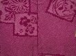 Photo3: 6521T09z480 Vintage Japanese Kimono Silk SHIBORI HAORI Flowers Purple-Pink (3)