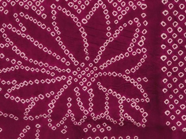 Photo4: 6521T09z480 Vintage Japanese Kimono Silk SHIBORI HAORI Flowers Purple-Pink (4)