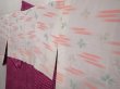 Photo7: 6521T09z480 Vintage Japanese Kimono Silk SHIBORI HAORI Flowers Purple-Pink (7)