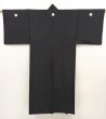 Photo1: 6521T11z910 Vintage Japanese Kimono Silk Men's  Plain Black (1)
