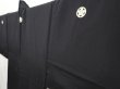 Photo2: 6521T11z910 Vintage Japanese Kimono Silk Men's  Plain Black (2)