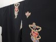 Photo2: 6521T13z940 Vintage Japanese Kimono Silk TSUKESAGE  Black (2)