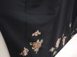 Photo3: 6521T13z940 Vintage Japanese Kimono Silk TSUKESAGE  Black (3)
