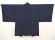 Photo4: 6522T04z600 Vintage Japanese Kimono Silk Men's HAORI Pine Dark navy (4)