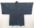 Photo4: 6522T06z380 Vintage Japanese Kimono Silk Men's HAORI Mt.Fuji Black (4)