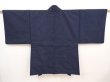 Photo4: 6522T02z610 Vintage Japanese Kimono Silk Men's HAORI Scenery Dark navy (4)