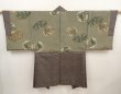 Photo1: 6522T03z450 Vintage Japanese Kimono Silk Men's HAORI Dragon Brown-Gray (1)
