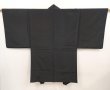 Photo5: 6522T09z460 Vintage Japanese Kimono Silk Men's HAORI  Black (5)