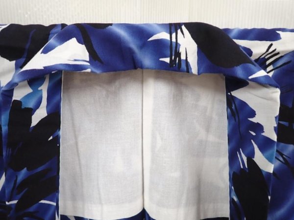 Photo8: 6522T10z550  Japanese Kimono Cotton YUKATA Flower Dark lavender blue (8)