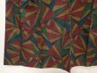 Photo4: 6522T11z850 Vintage Japanese Kimono Silk TSUMUGI  Dark red  Yellow ochre (4)