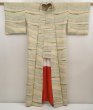 Photo8: 6522T12z680 Vintage Japanese Kimono Silk TSUMUGI  Straw (8)