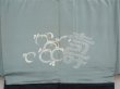 Photo2: 6525T01z650 Vintage Japanese Kimono Silk Men's HAORI 壽 Navy-Gray (2)