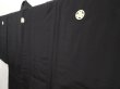 Photo5: 6525T02z620 Vintage Japanese Kimono Silk Men's HAORI By?d?-in Black (5)