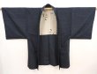 Photo5: 6525T04z640 Vintage Japanese Kimono Silk Men's HAORI Horse Dark green-gray (5)