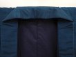 Photo5: 6525T05z950 Vintage Japanese Kimono Silk Men's  Plain Dark cyan blue (5)
