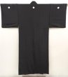 Photo1: 6525T06z890 Vintage Japanese Kimono Silk Men's  Plain Black (1)