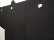 Photo2: 6525T07z600 Vintage Japanese Kimono Silk Men's  Plain Black (2)