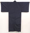 Photo1: 6525T08z810 Vintage Japanese Kimono Silk Men's  Plain Dark gray-Black (1)