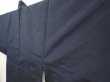 Photo2: 6525T08z810 Vintage Japanese Kimono Silk Men's  Plain Dark gray-Black (2)