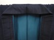 Photo5: 6525T08z810 Vintage Japanese Kimono Silk Men's  Plain Dark gray-Black (5)