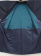 Photo7: 6525T08z810 Vintage Japanese Kimono Silk Men's  Plain Dark gray-Black (7)