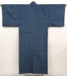Photo1: 6525T10z890 Vintage Japanese Kimono Silk Men's  Plain Blue-Gray (1)