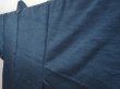 Photo2: 6525T10z890 Vintage Japanese Kimono Silk Men's  Plain Blue-Gray (2)