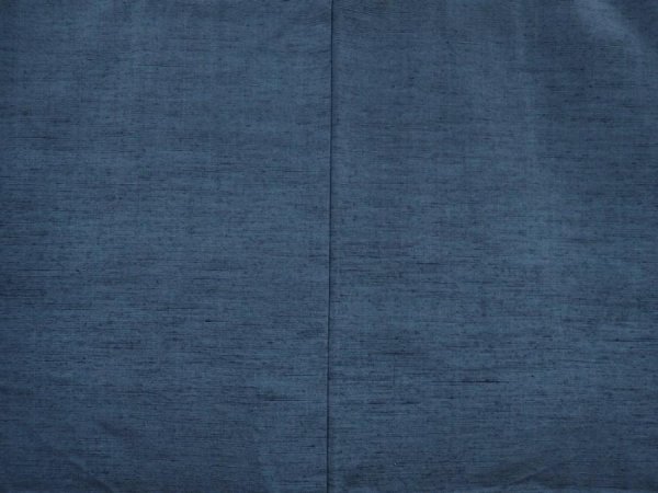 Photo3: 6525T10z890 Vintage Japanese Kimono Silk Men's  Plain Blue-Gray (3)