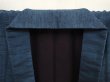 Photo5: 6525T10z890 Vintage Japanese Kimono Silk Men's  Plain Blue-Gray (5)