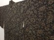 Photo2: 6526T10z740 Vintage Japanese Kimono Silk HAORI Flower Black (2)