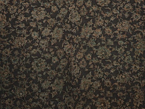 Photo3: 6526T10z740 Vintage Japanese Kimono Silk HAORI Flower Black (3)