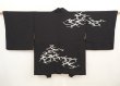 Photo1: 6526T11z600 Vintage Japanese Kimono Silk HAORI Ripple Black (1)