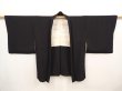 Photo5: 6526T11z600 Vintage Japanese Kimono Silk HAORI Ripple Black (5)