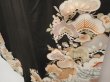 Photo4: 6526T12z720 Antique Japanese Kimono Silk TOMESODE Peony Black (4)